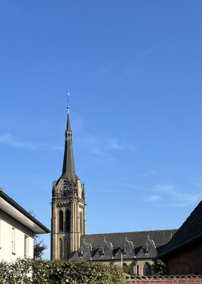 Ammonit-Fossil in Seppenrade, Wahrzeichen des Ortsteils